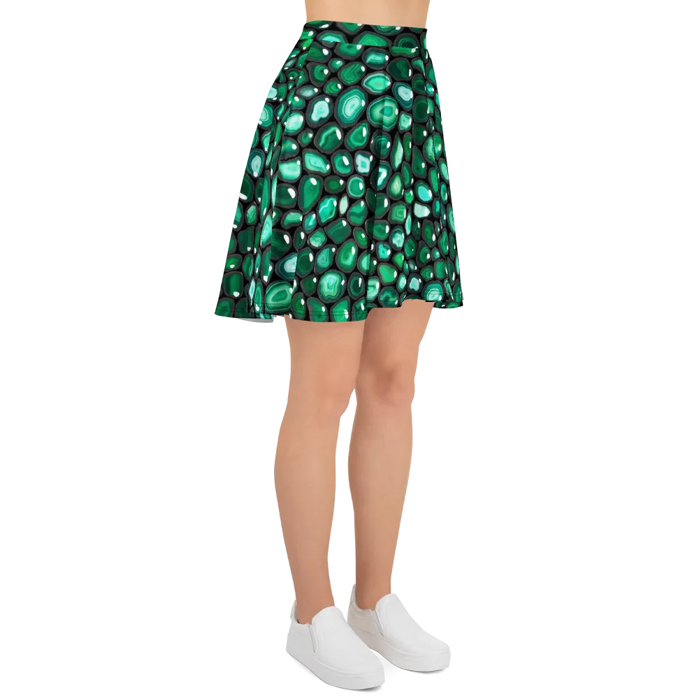 Verdant Veins on Skater Skirt — Right