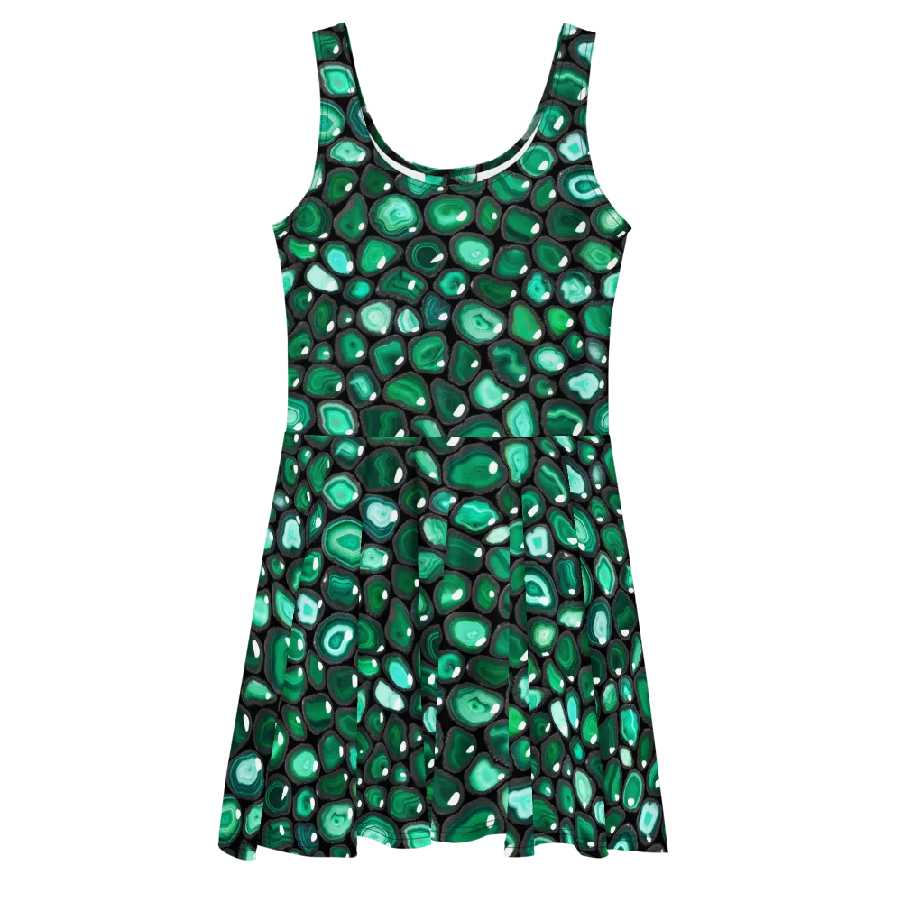 Verdant Veins on Skater Dress — Front