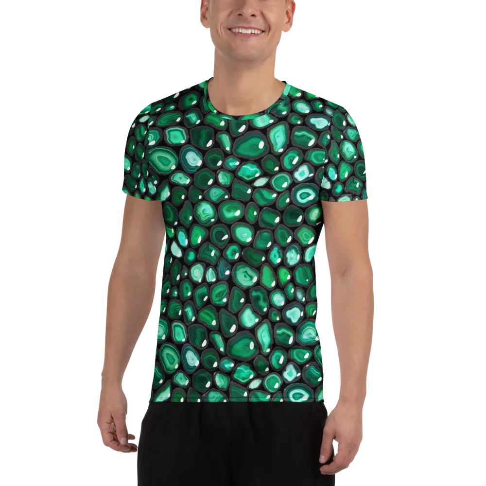 Verdant Veins on Men's Athletic T-Shirt — Front