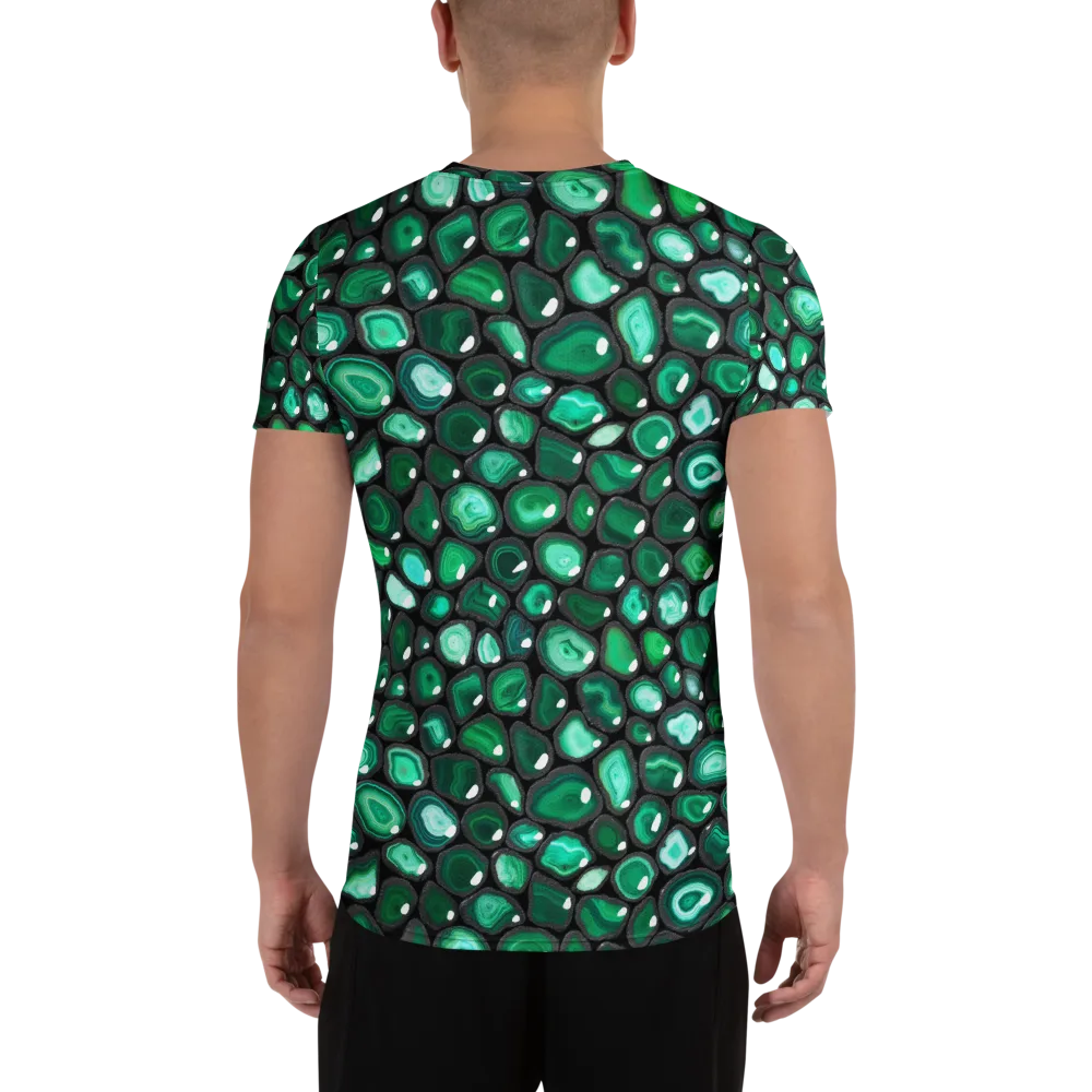 Verdant Veins on Men's Athletic T-Shirt — Back