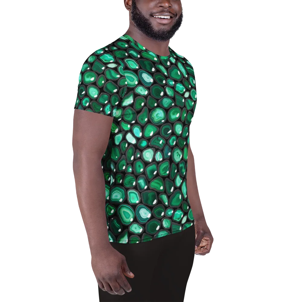 Verdant Veins on Men's Athletic T-Shirt — Right