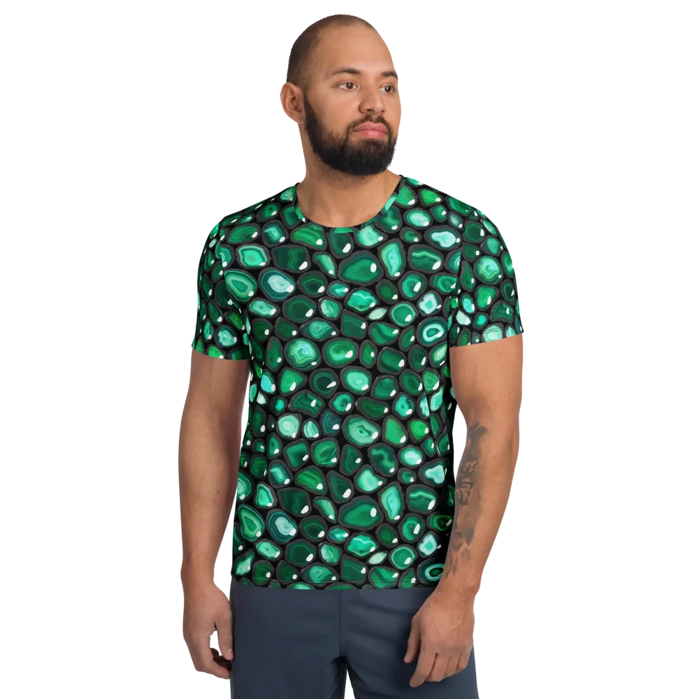 Verdant Veins on Men's Athletic T-Shirt — Front