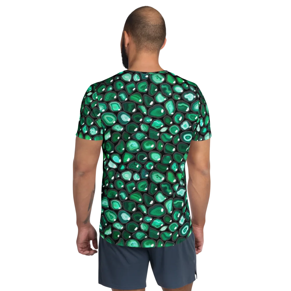 Verdant Veins on Men's Athletic T-Shirt — Back