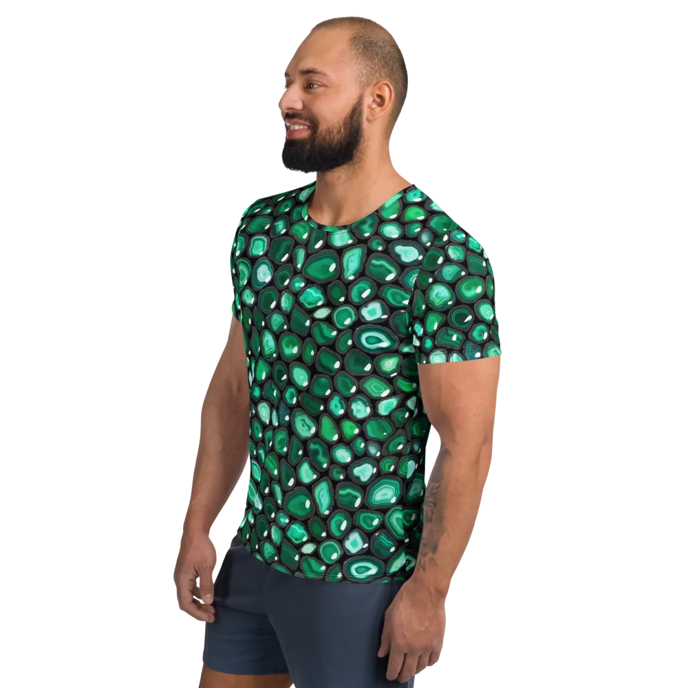 Verdant Veins on Men's Athletic T-Shirt — Left