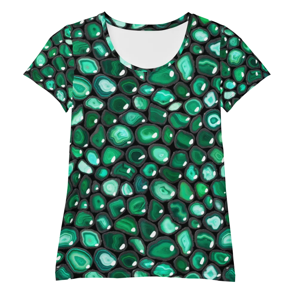 Verdant Veins on Women's Athletic T-Shirt — Front