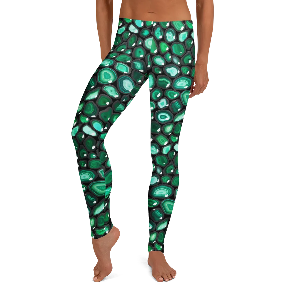 Verdant Veins on Leggings — Front
