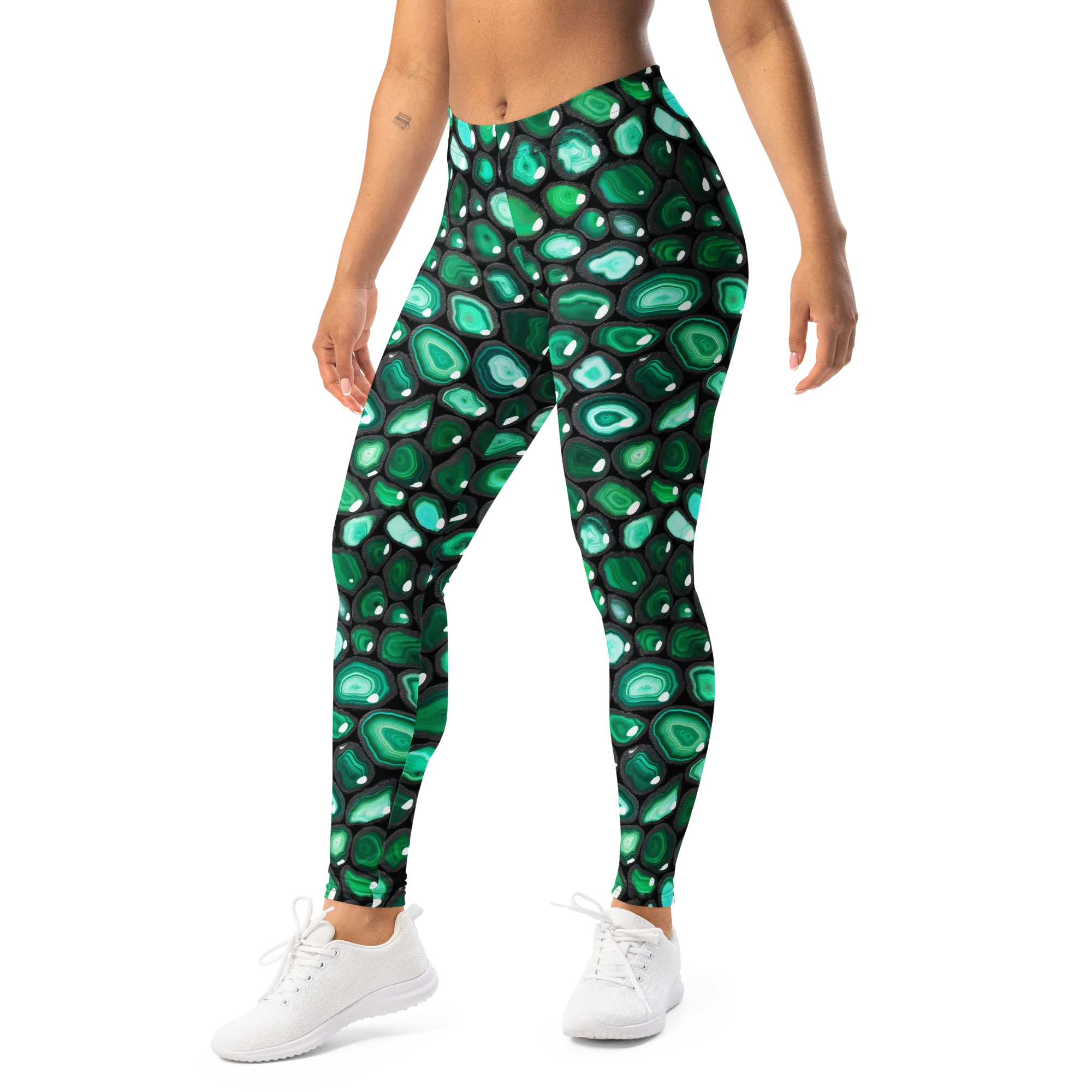 Verdant Veins on Leggings — Left Front