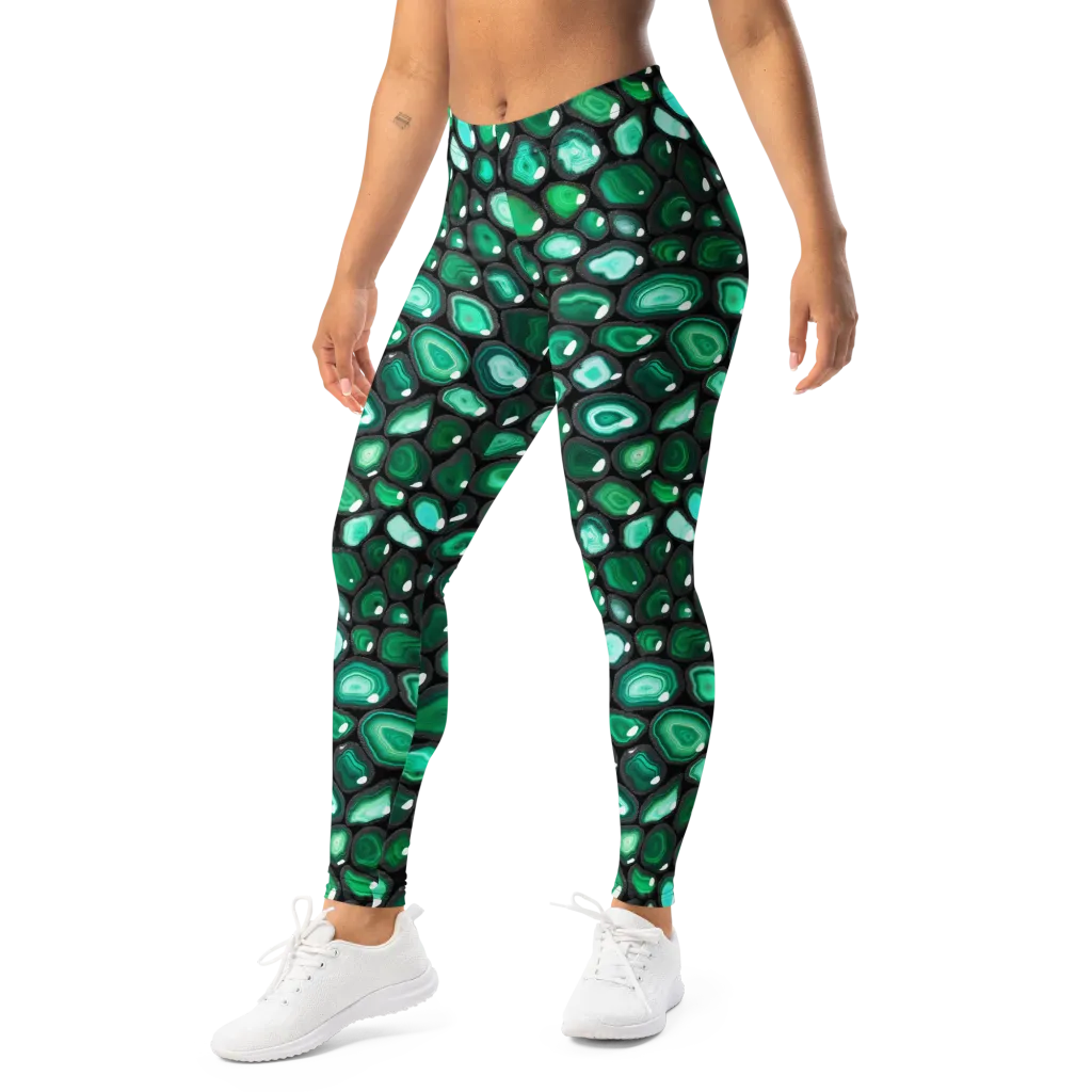 Verdant Veins on Leggings — Left Front