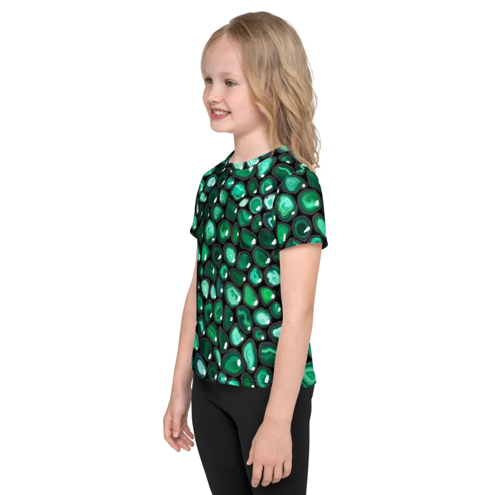 Verdant Veins on Kids Crew Neck T-Shirt — Left
