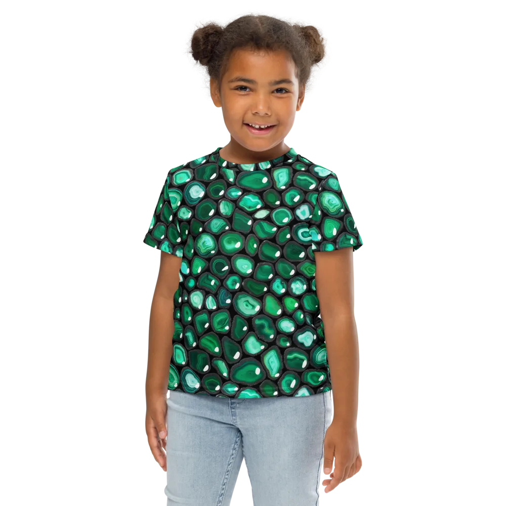 Verdant Veins on Kids Crew Neck T-Shirt — Front