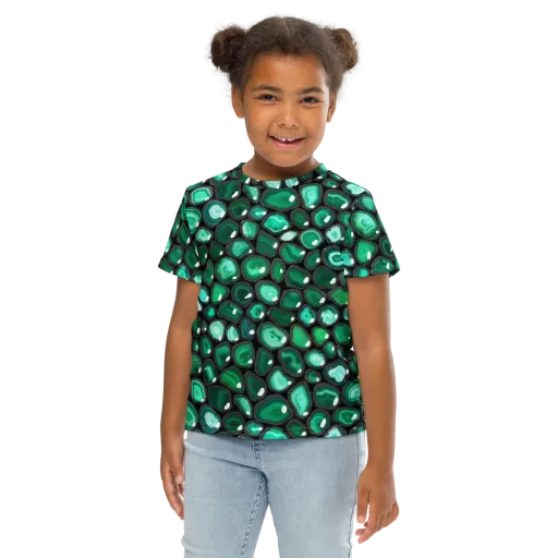 Verdant Veins on a Kids Crew Neck T-Shirt