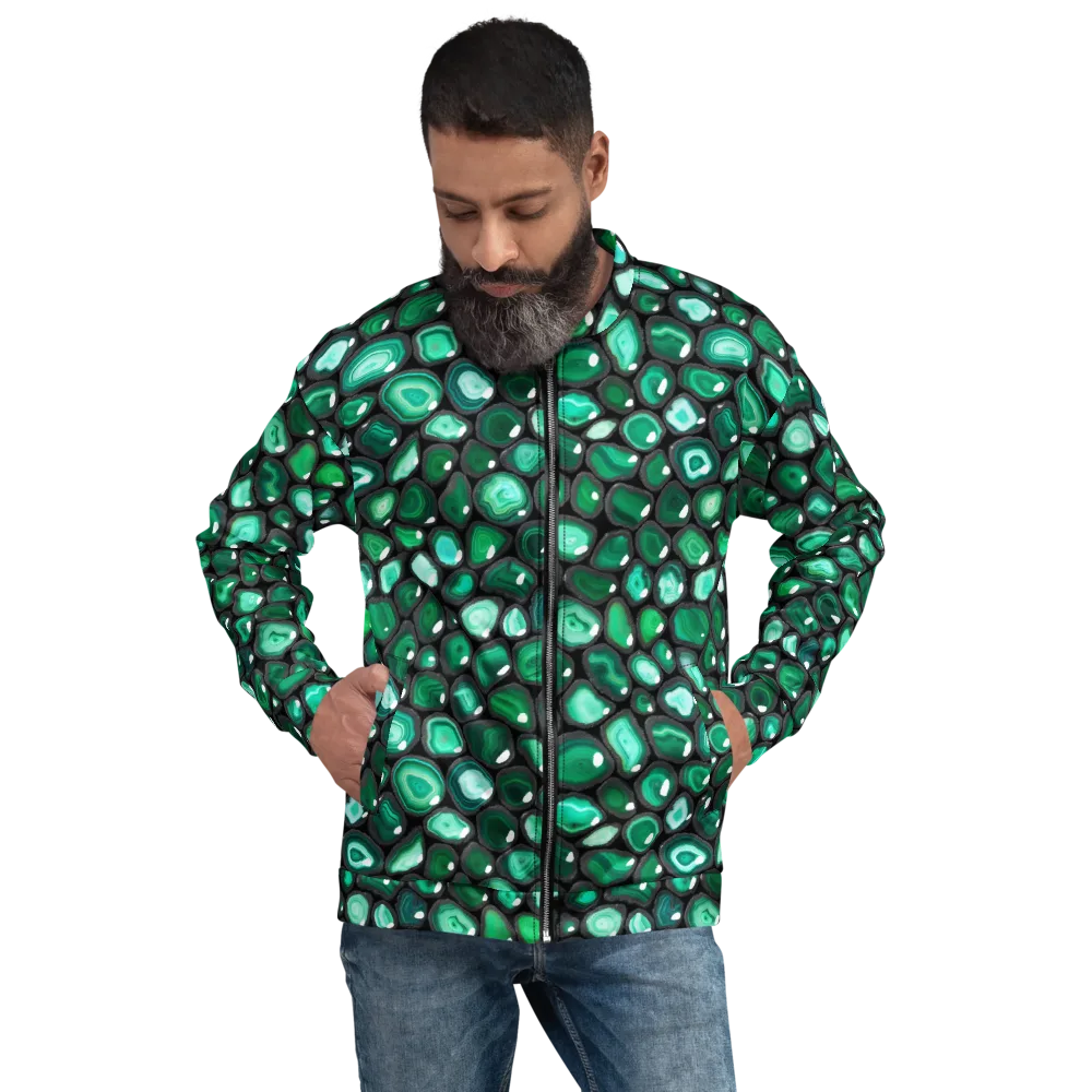 Verdant Veins on Bomber Jacket — Front