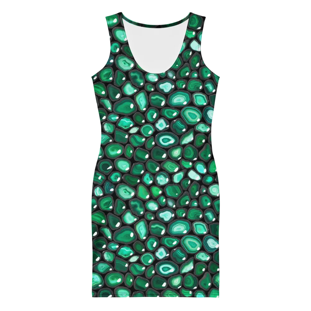 Verdant Veins on Bodycon Dress — Front