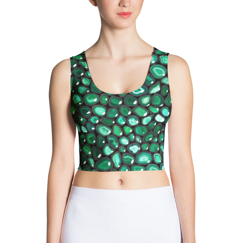 Verdant Veins on Crop Top — Front