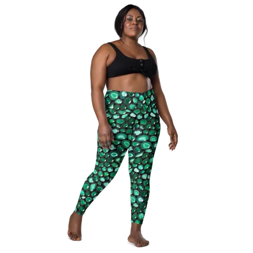 Verdant Veins on a Leggings with Pockets