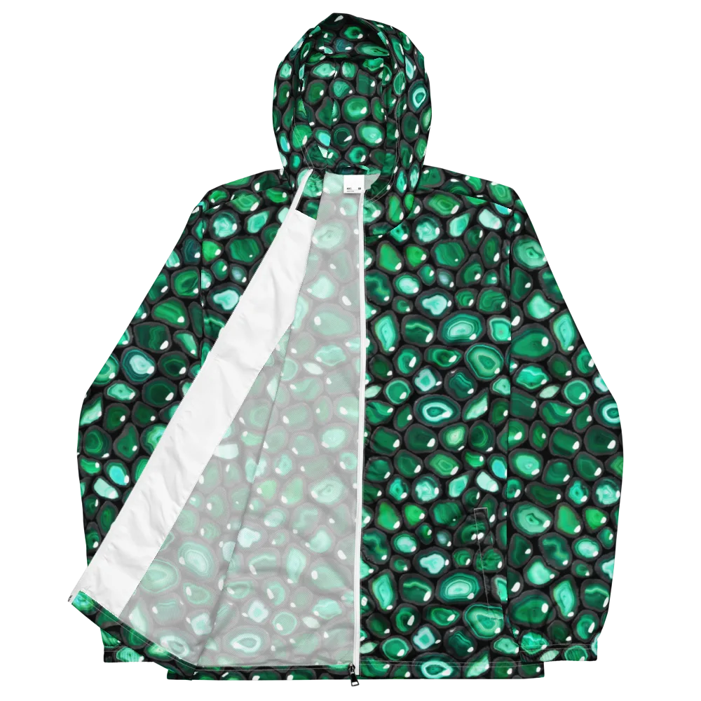 Verdant Veins on Men's Windbreaker — Front