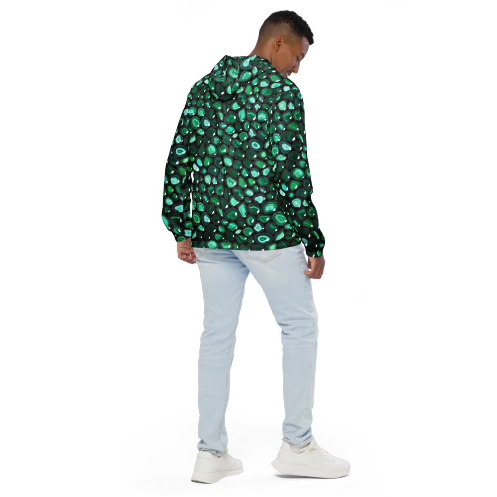 Verdant Veins on Men's Windbreaker — Back