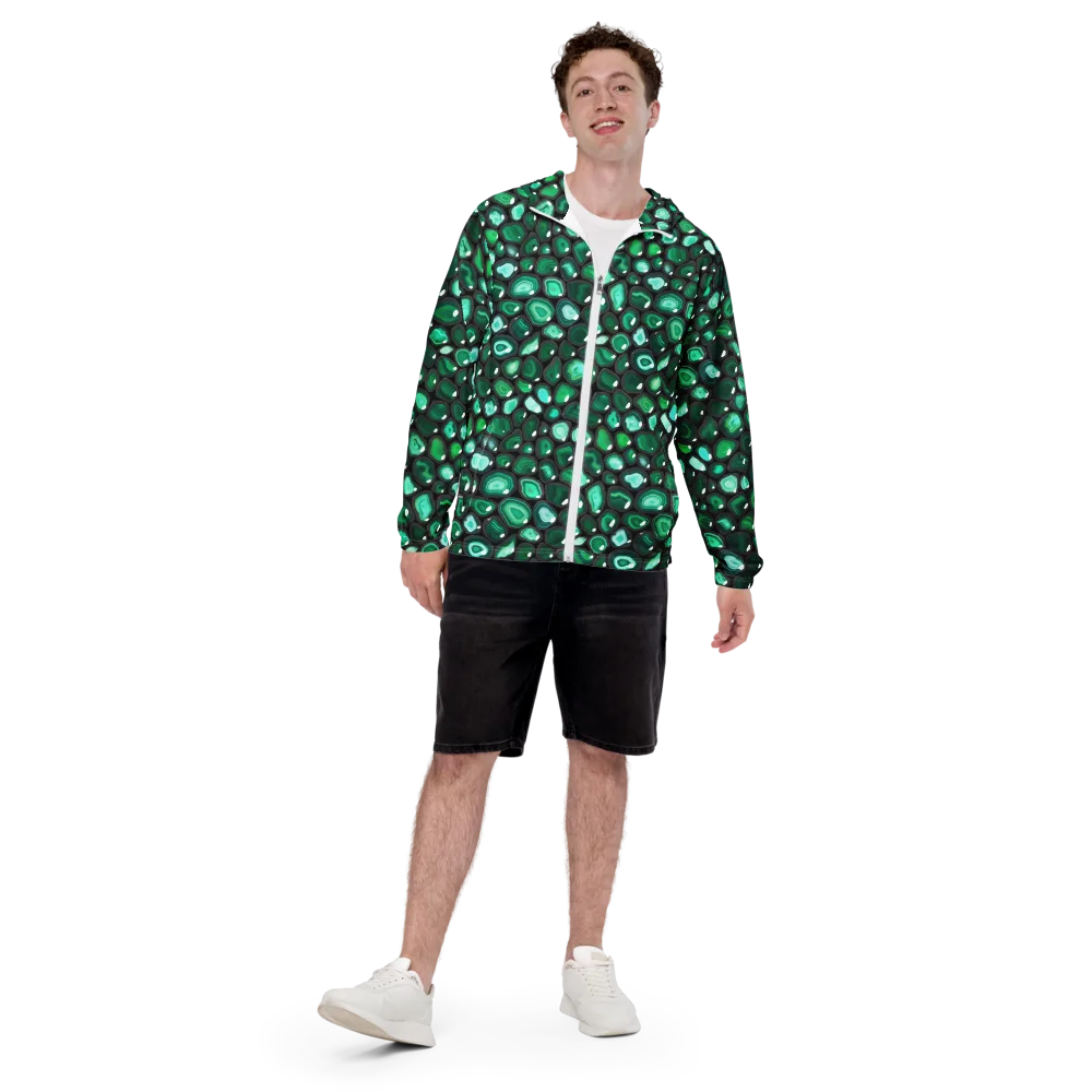 Verdant Veins on Men's Windbreaker — Front
