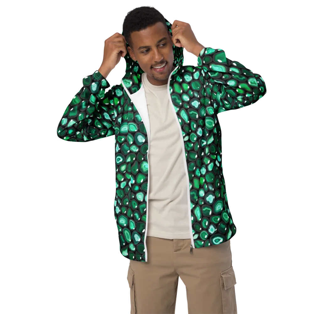 Verdant Veins on Men's Windbreaker — Front