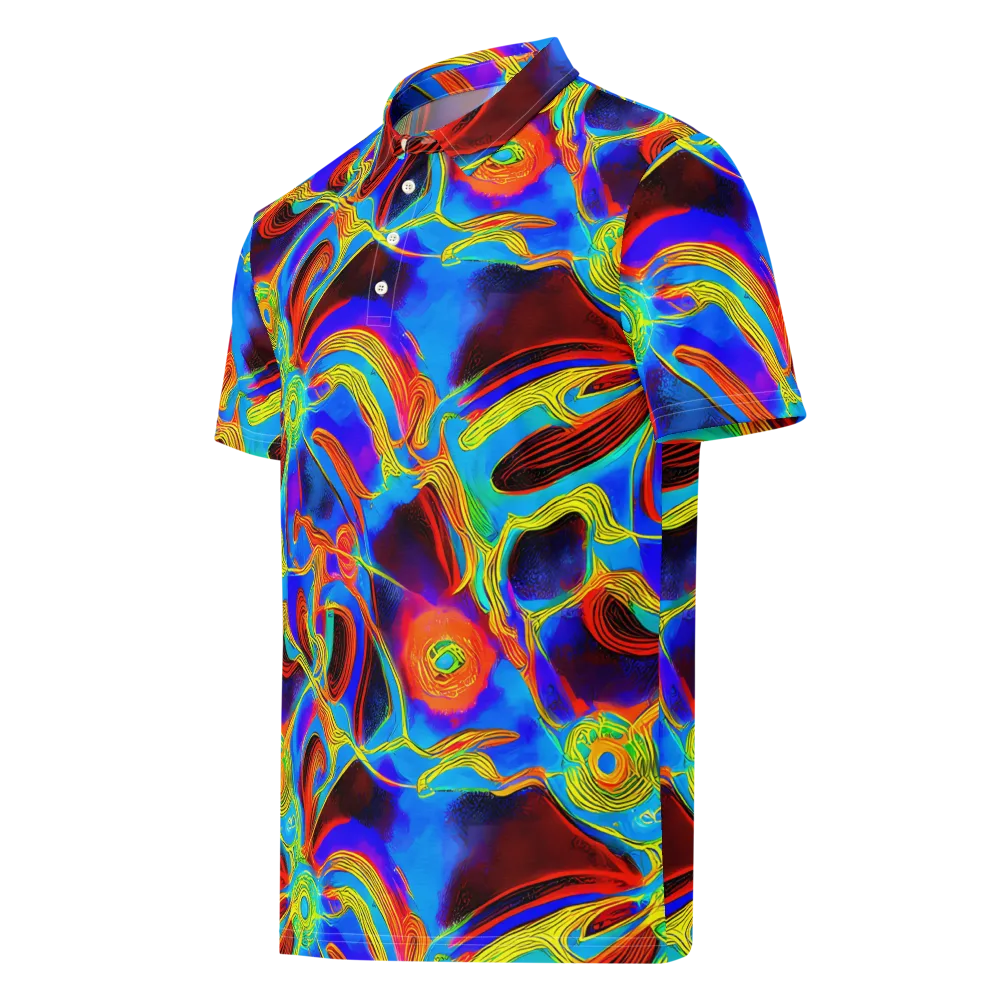 Sunburst Current on Men's Slim Fit Polo Shirt — Left Front