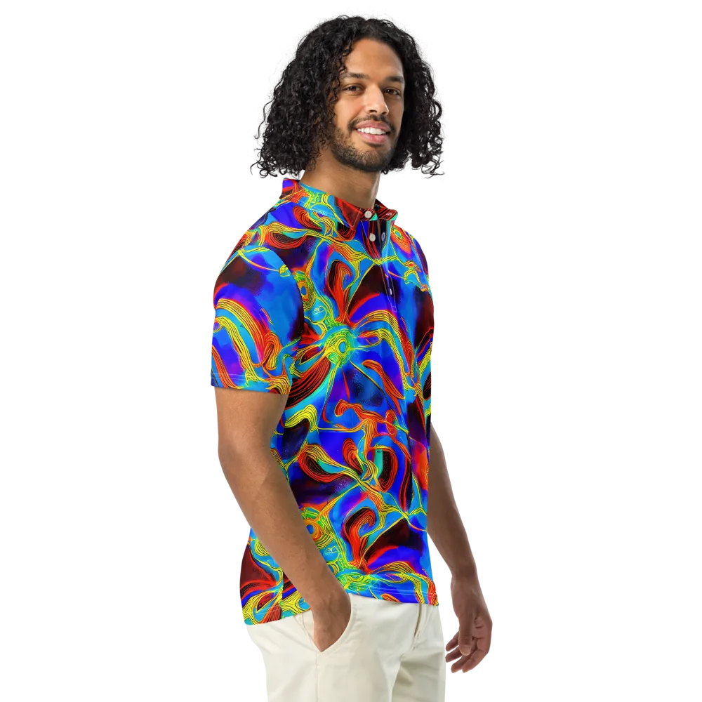 Sunburst Current on Men's Slim Fit Polo Shirt — Right Front