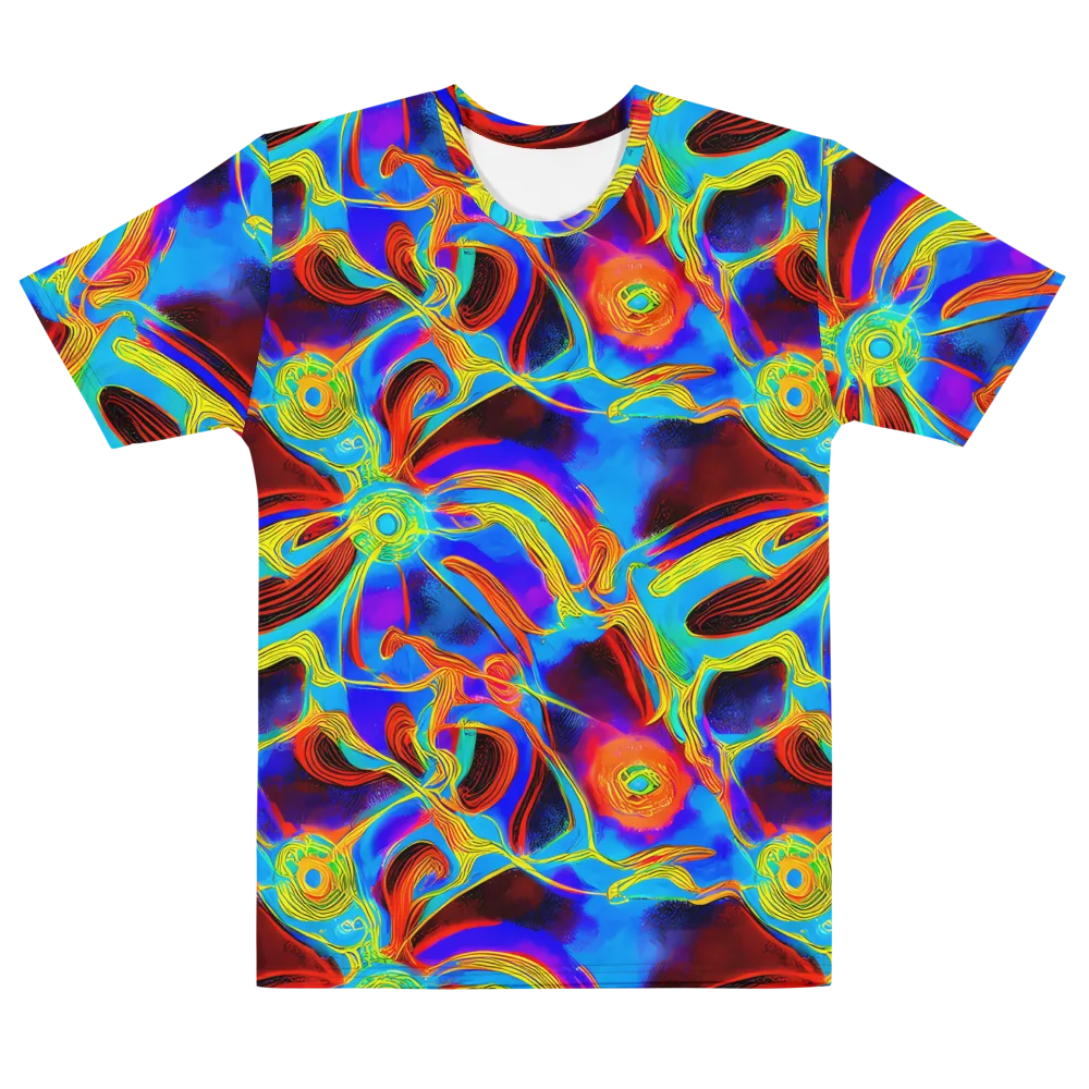 Sunburst Current on Men's Cotton Crew Neck T-Shirt — Front