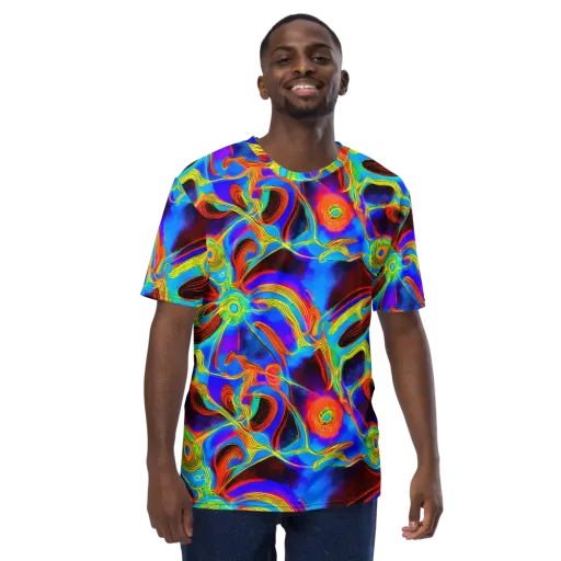 Sunburst Current on a Men's Crew Neck T-Shirt