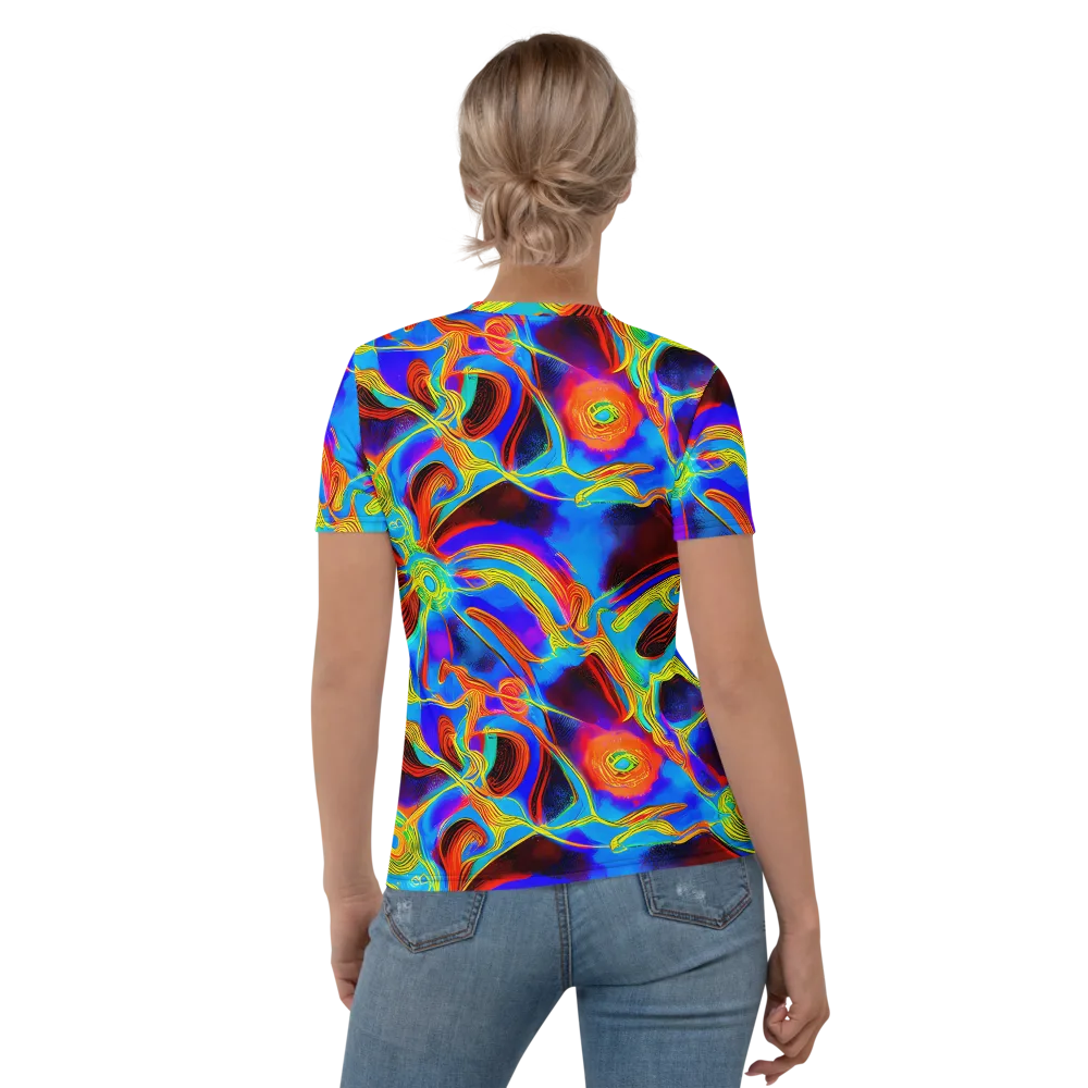 Sunburst Current on Women's Crew Neck T-Shirt — Back