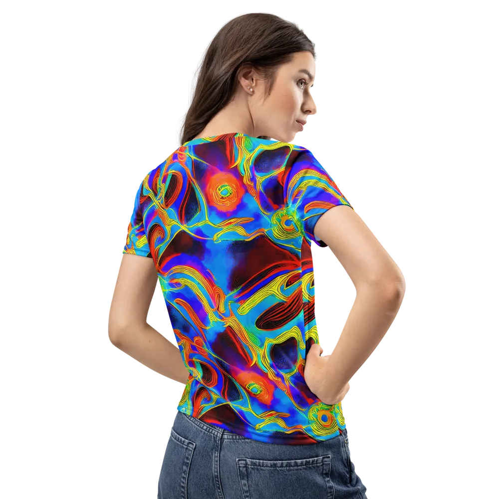 Sunburst Current on Women's Crew Neck T-Shirt — Back