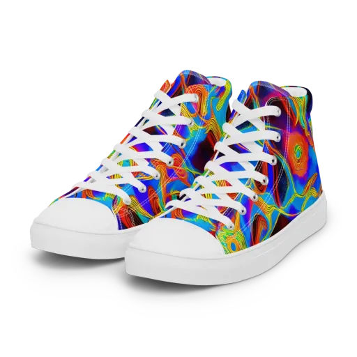 Sunburst Current on a Women's High Top Canvas Shoes