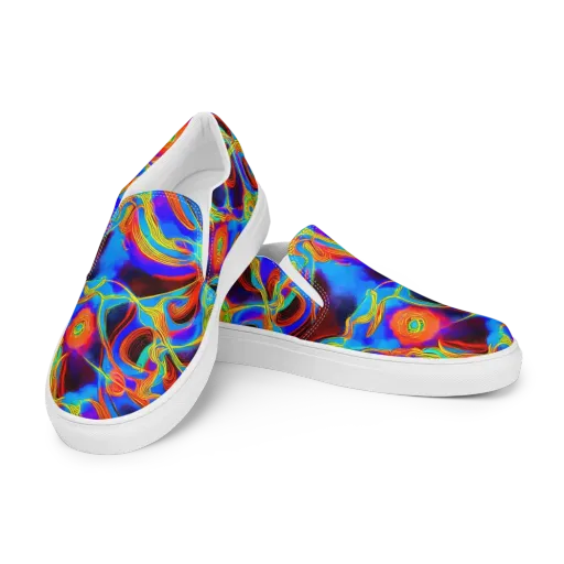 Sunburst Current on a Men's Slip-On Canvas Shoes