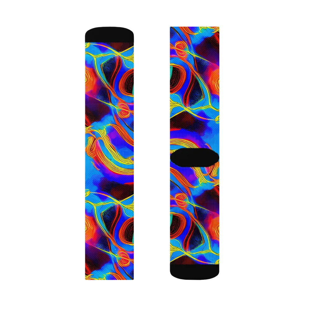 Sunburst Current on Socks — Left Sock