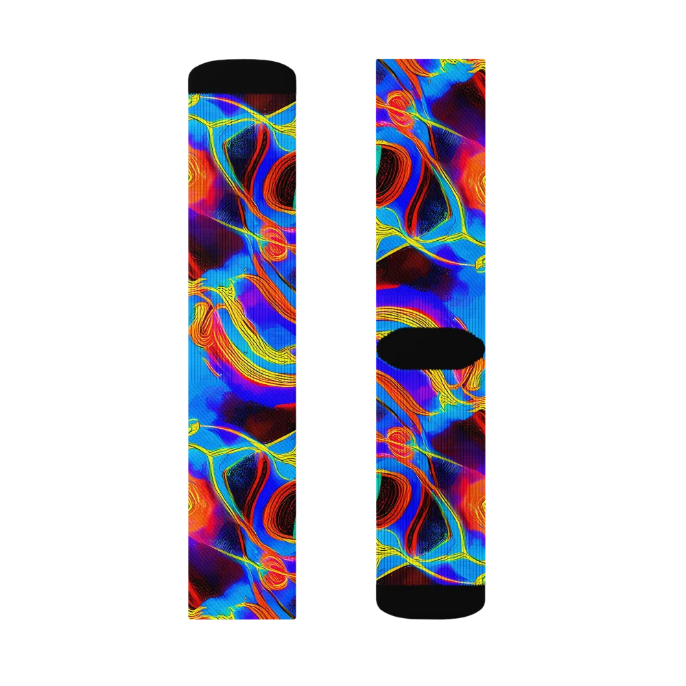 Sunburst Current on Socks — Right Sock