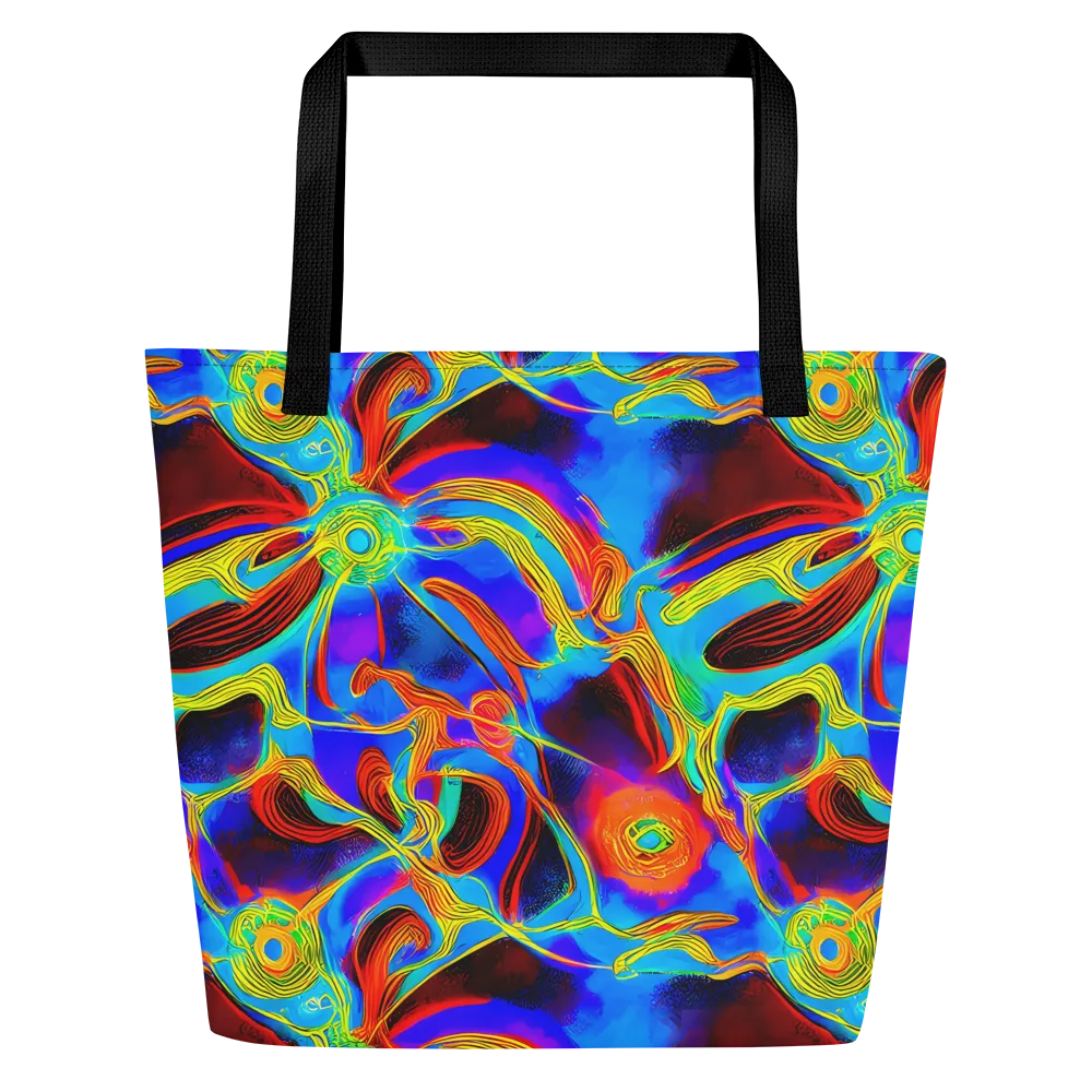 Sunburst Current on Large Tote Bag W/ Pocket — Front
