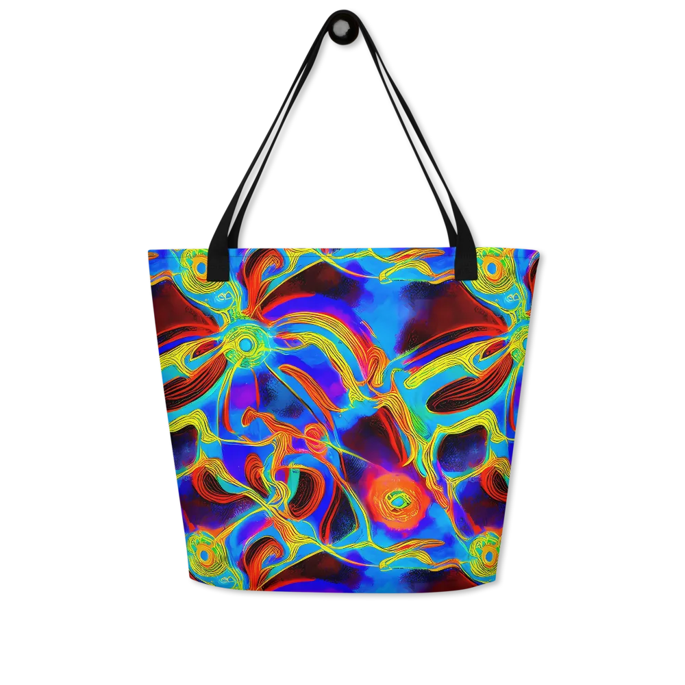 Sunburst Current on Large Tote Bag W/ Pocket — Front