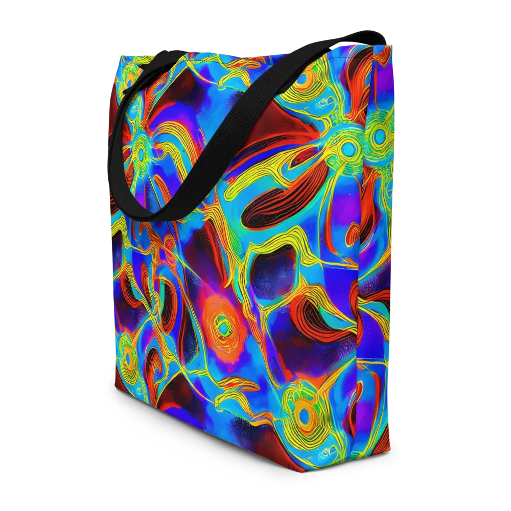 Sunburst Current on Large Tote Bag W/ Pocket — Front