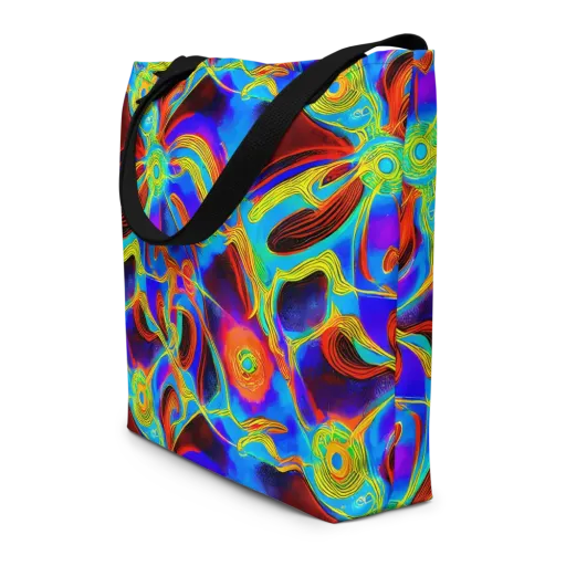 Sunburst Current on a Large Tote Bag W/ Pocket