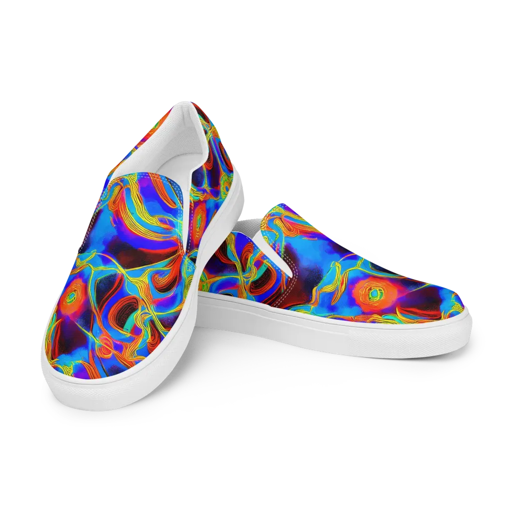 Sunburst Current on Women's Slip-On Canvas Shoes — Left Front