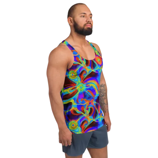 Sunburst Current on a Men's Tank Top
