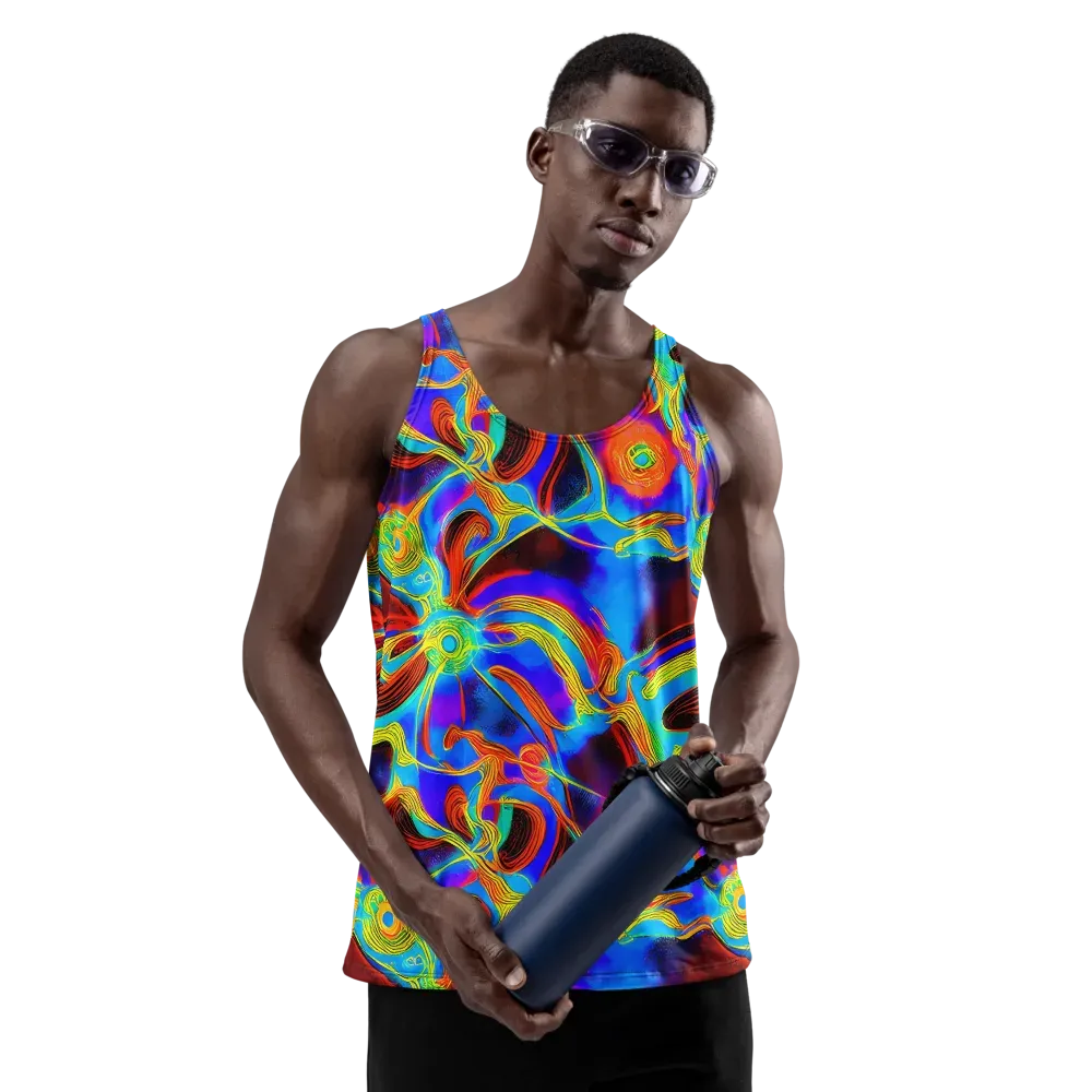 Sunburst Current on Men's Tank Top — Front