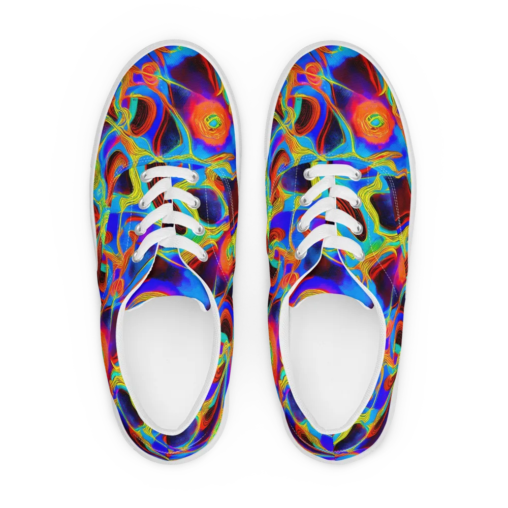 Sunburst Current on Men's Lace-Up Canvas Shoes — Front