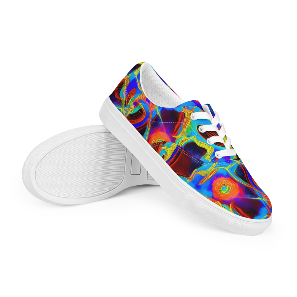 Sunburst Current on Men's Lace-Up Canvas Shoes — Right Front