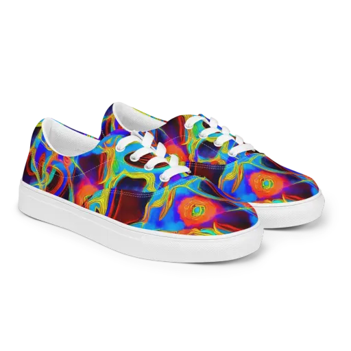 Sunburst Current on a Men's Lace-Up Canvas Shoes