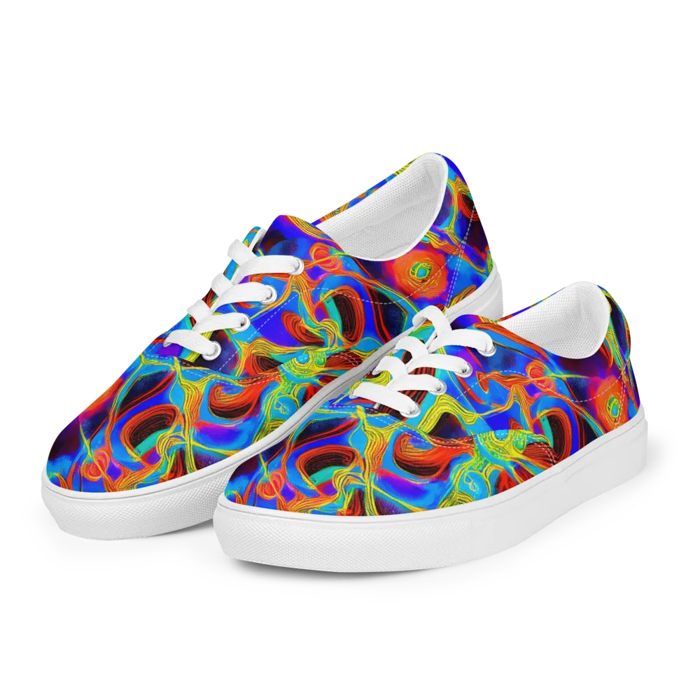 Sunburst Current on Men's Lace-Up Canvas Shoes — Left Front