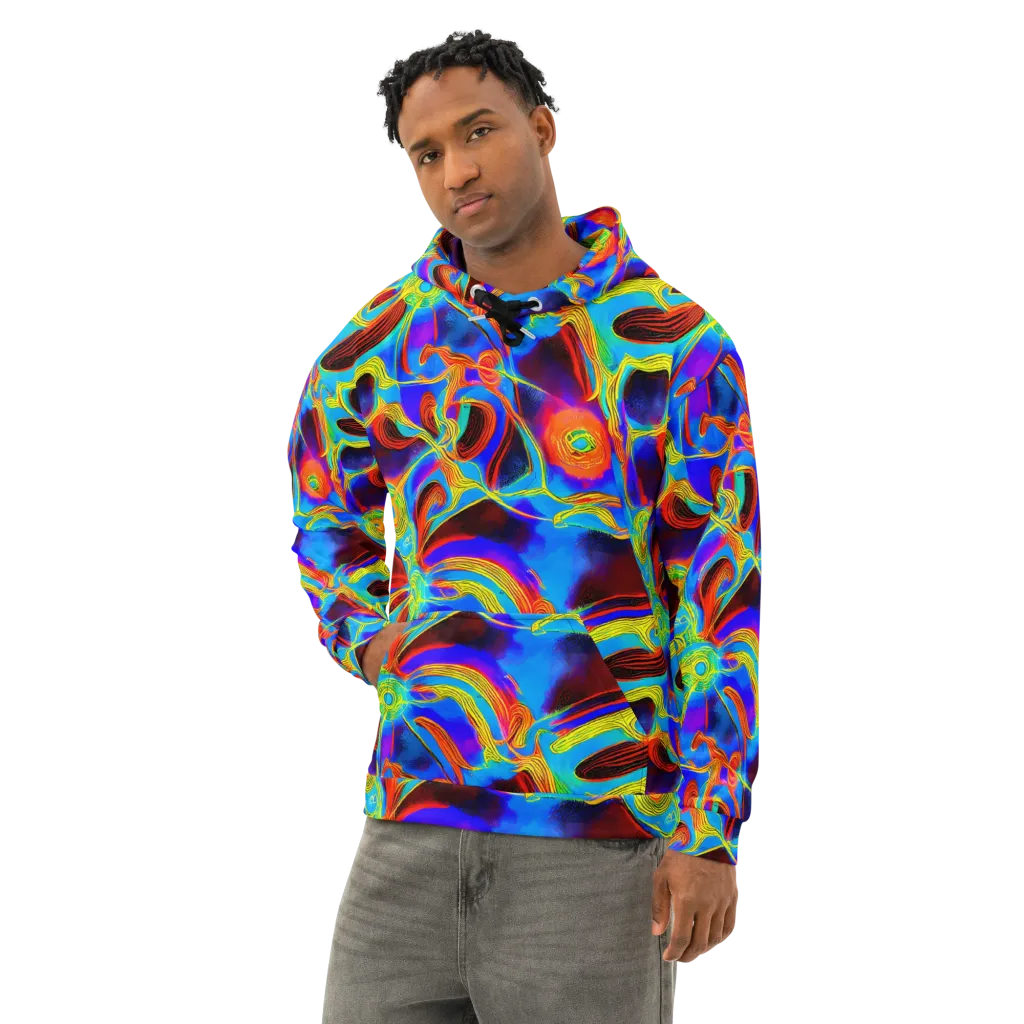 Sunburst Current on Cotton Hoodie — Left Front