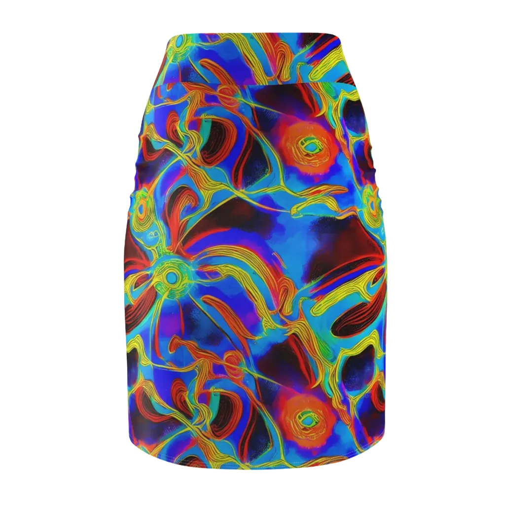 Sunburst Current on Pencil Skirt — Back