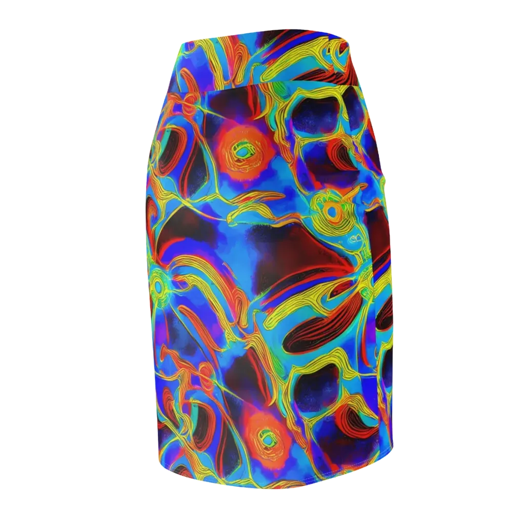 Sunburst Current on Pencil Skirt — Back Side