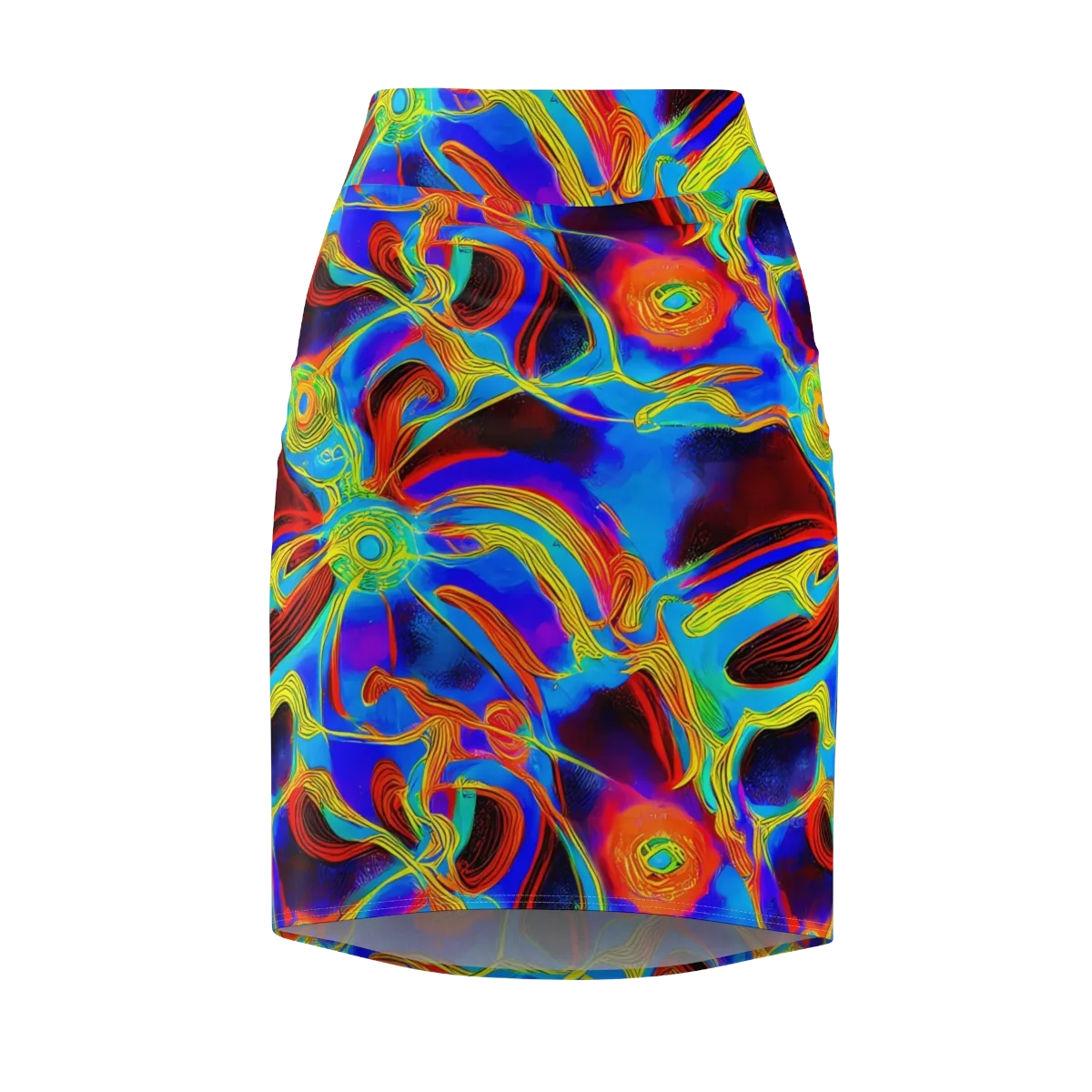 Sunburst Current on Pencil Skirt — Front