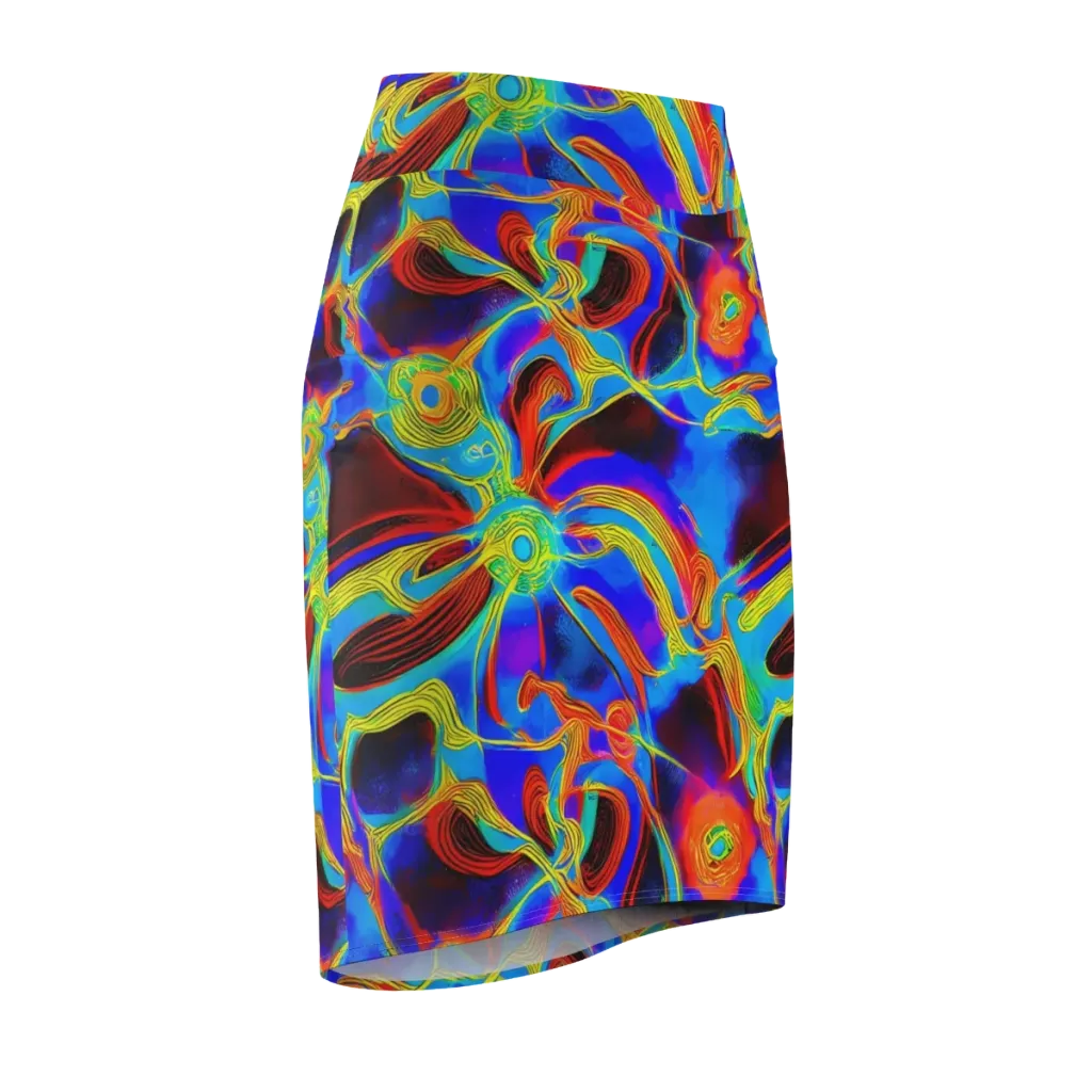 Sunburst Current on Pencil Skirt — Front Side