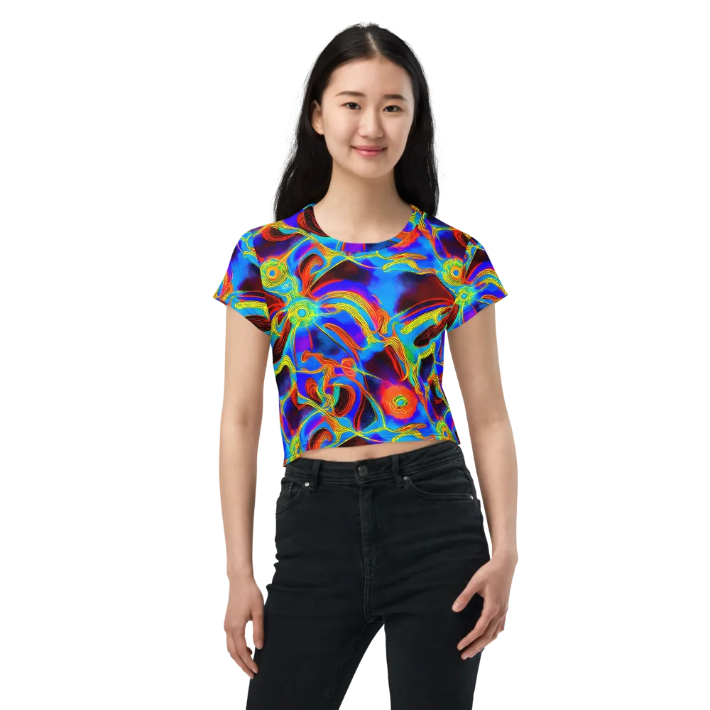 Sunburst Current on Crop Tee — Front